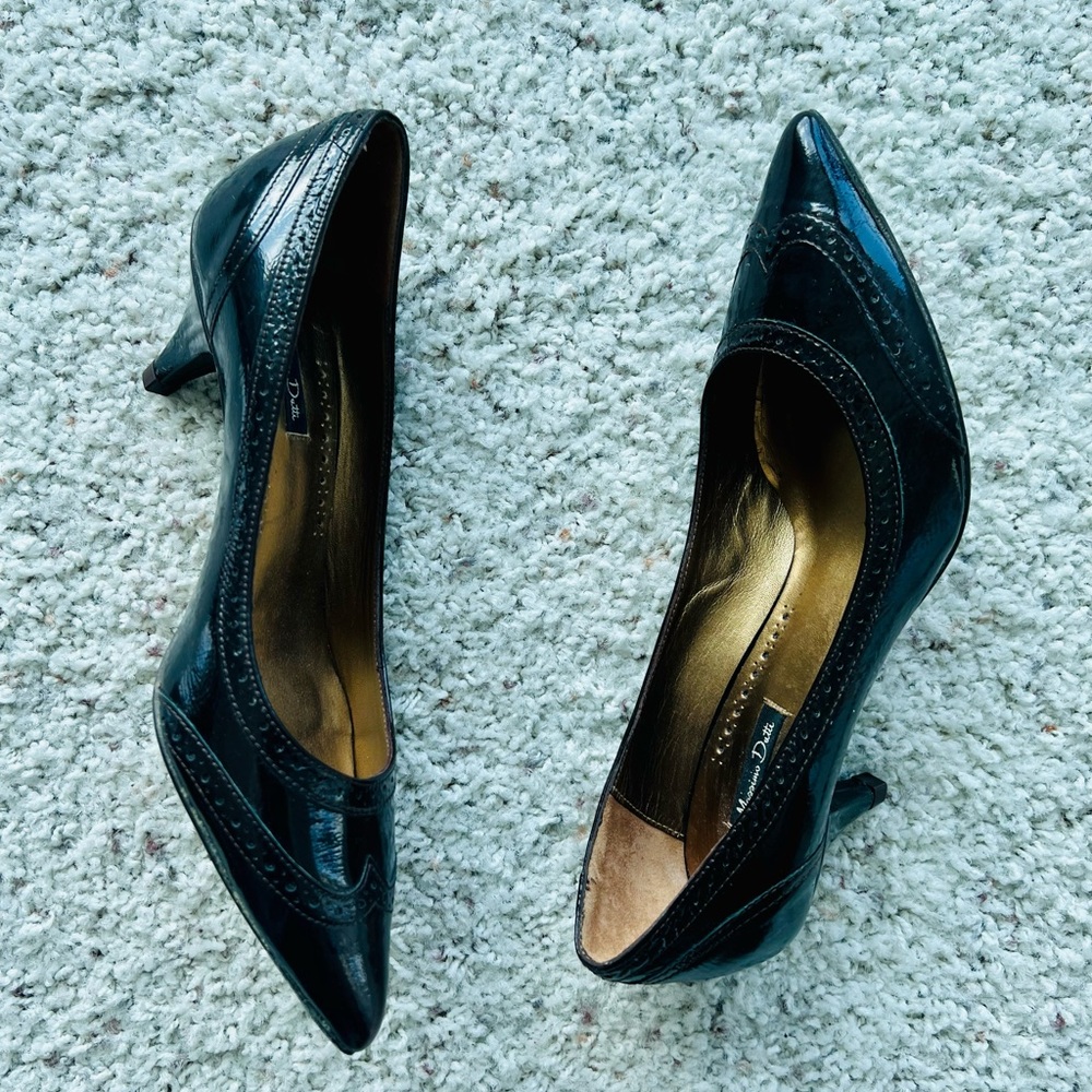 Dark Expresso Brown pumps, size 37, kitten heel. 2 inch high heels. Beautiful!